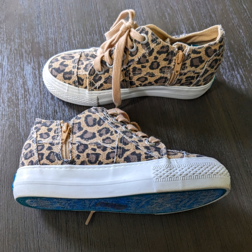 Blowfish Platform Leopard Print Sneakers Shoes